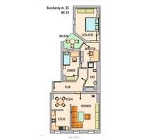 Große 3-4-Zimmer Wohnung in zentraler Lage mit Balkon - Halle (Saale) Damaschkestraße