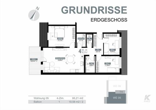 Foto - 4 Zimmer Dachgeschoßwohnung in Dillingen an der Donau