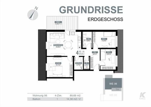 Foto - 4 Zimmer Dachgeschoßwohnung in Dillingen an der Donau