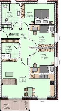 Foto - 4 Zimmer EG-Wohnung mit Balkon nähe Bremen