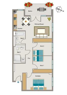 Foto - Etagenwohnung in Brühl zur Miete