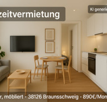 ully furnished 2-room apartment with balcony for a shortterm rent - Braunschweig Südstadt- Rautheim- Mascherode