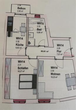 Foto - 2-Raum Wohnung in Frankfurt (Oder) - ab 01.05.26