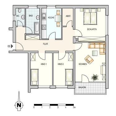 Foto - 4 Zimmer Erdgeschoßwohnung in Ulm
