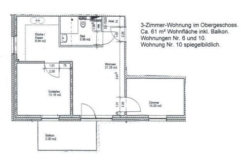 Foto - 3 Zimmer Etagenwohnung zur Miete in Schönberg (Holstein)