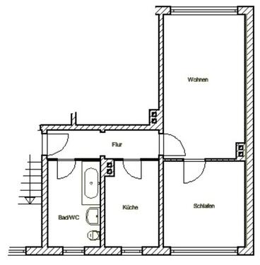 Foto - 2 Zimmer Etagenwohnung zur Miete in Zeulenroda-Triebes