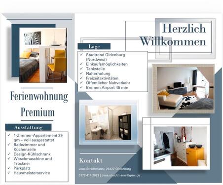 Foto - 1 Zimmer möbliert komplett ausgestattet.