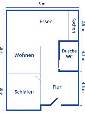 Foto - Dachgeschoss 2ZKB Wohnung zu vermieten