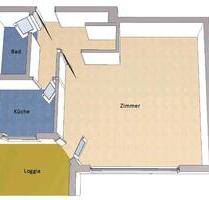 Möbilierte 1 Zimmer-Wohnung, Loggia & Parkplatz in Berlin-Buckow