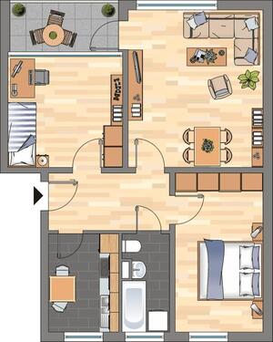 Foto - 3 Zimmer Etagenwohnung zur Miete in Braunschweig