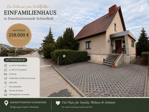 Foto - Einfamilienhaus mit großem Garten in Eisenhüttenstadt-Schönfließ