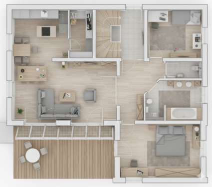 Foto - Erdgeschoßwohnung in Moosthenning zur Miete