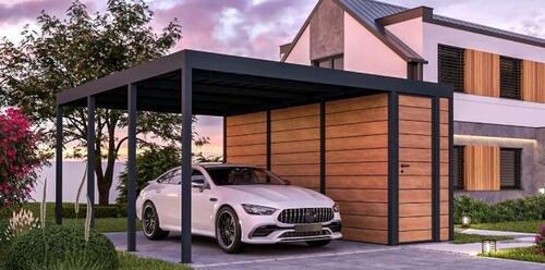 Foto - Carport Unterstellmöglichkeit Stellplatz PKW oder Van