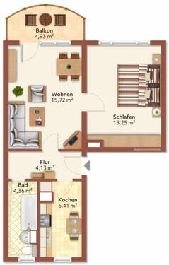 Foto - Helle zentrale 2 Raumwohnungen ab der 3. Etage