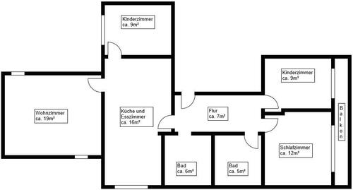 Foto - 5 Zimmer Etagenwohnung zur Miete in Weißwasser (Oberlausitz)