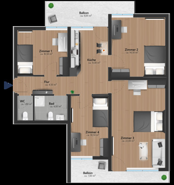 Foto - WG Zimmer in neu sanierter und möblierter Wohnung