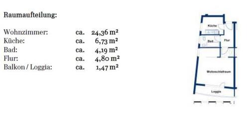 Foto - 1 Zimmer Etagenwohnung in Wolfsburg