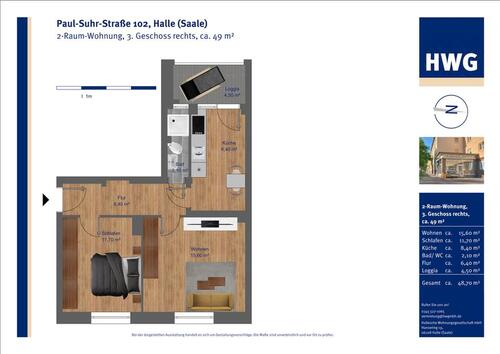 Foto - 2 Zimmer Etagenwohnung in Halle (Saale)