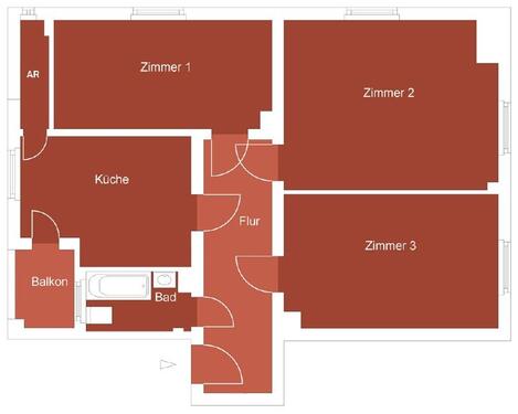 Foto - 3 Zimmer Etagenwohnung zur Miete in Dresden