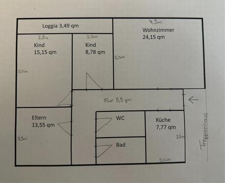 Foto - Renovierte 4-Zimmer Wohnung - 950,00 EUR Kaltmiete,