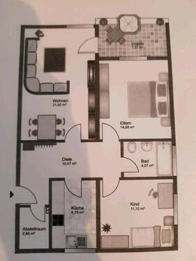 Foto - Helle 3 ZKB Wohnung von Privat in Dudweiler