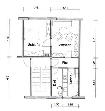 Foto - 2 Zimmer Etagenwohnung in Borna