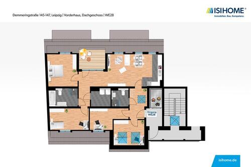 Foto - Große 5-Raumwohnung zum Erstbezug mit Dachterrasse und Garage - WE28