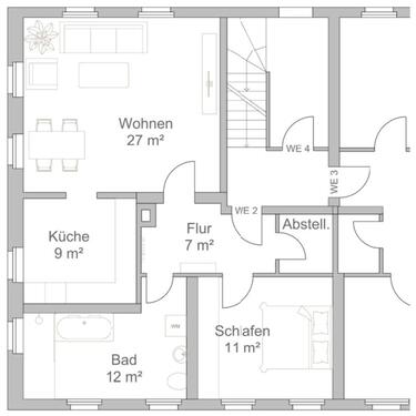 Foto - 4 Zimmer Etagenwohnung zur Miete in Wildenfels