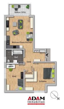 Foto - Helle 3-Zimmer-Neubauwohnung in 77694 Kehl-Sundheim zu vermieten