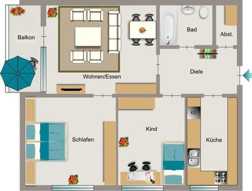 Foto - 3-Zimmer-Wohnung in Dortmund Schüren