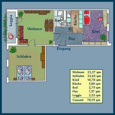 Foto - 3 Zimmer Erdgeschoßwohnung zur Miete in Dresden