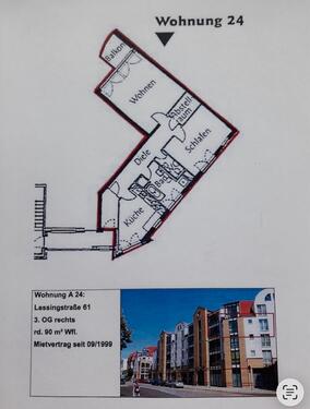 Foto - 2 Raum Wohnung 90qm Stadtfeld Ost