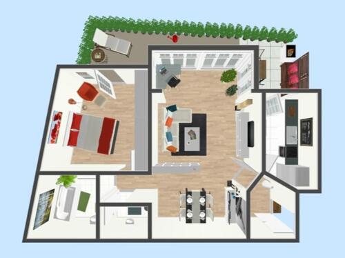 Foto - moderne 2-Raum-Wohnung m. WintergartenTerrasse in zentraler Lage