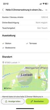 Foto - Etagenwohnung zur Miete in Germersheim