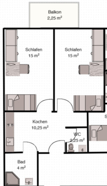 Foto - 1 Zimmer Etagenwohnung zur Miete in Herzogenrath