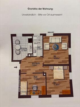 Foto - gemütliche, tolle 3 Raum- Wohnung in Löbau zu vermieten