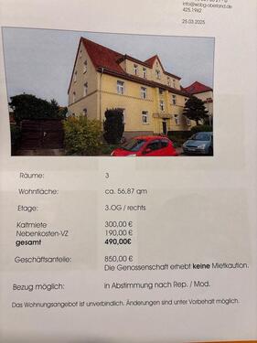 Foto - 3 Zimmer Dachgeschoßwohnung zur Miete in Löbau