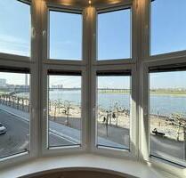 REPRÄSENTATIVES DOMIZIL mit RHEINBLICK – MÖBLIERTES BÜROJUWEL an der PROMENADE von DÜSSELDORF!