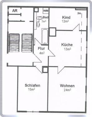 Foto - 3 Zimmer Etagenwohnung zur Miete in Mittweida