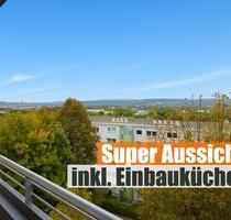 Top-Aussicht vom Südbalkon Richtung Stadtpark + Einbauküche inklusive! - Chemnitz Helbersdorf