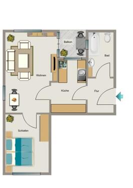 Foto - Etagenwohnung zur Miete in Oberhausen