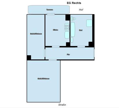 Foto - 2 Zimmer Erdgeschoßwohnung zur Miete in Chemnitz
