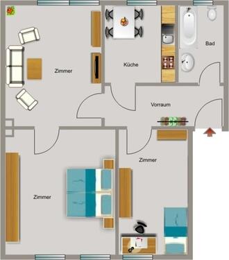 Foto - Etagenwohnung zur Miete in Neukirchen-Vluyn