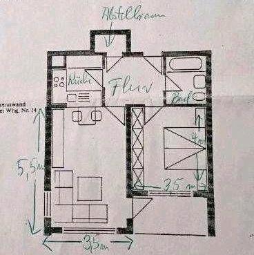 Foto - Biete 2 Zimmer Wohnung ab 1. 08.26 in Konstanz Petershausen!