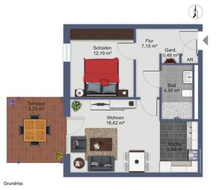 Foto - Erdgeschosswohnung zur Miete in HH-Lohbrügge