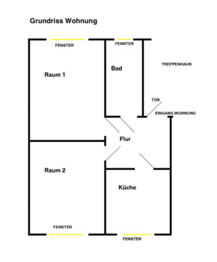 Foto - 2 Zimmer Hochparterre zur Miete in Oldenburg