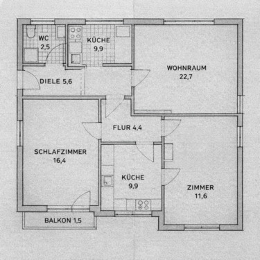 Foto - 2 Zimmer Erdgeschoßwohnung zum Kaufen in Stegen
