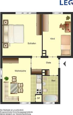 Foto - 2 Zimmer Etagenwohnung zur Miete in Würselen