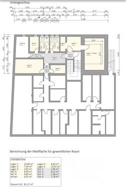 Foto - Lager- oder Serverräume o.ä. mit WCs in HH-City zu vermieten