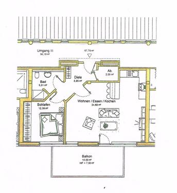 Foto - Seniorengerechte 2 Zimmer Wohnung (ca. 68 qm) zu vermieten
